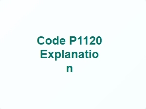 Code P1120 Error Causes Explained